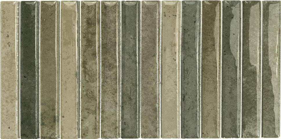 Carrelage Mural Kit Kat Mosaic Musgo Glossy 11,5x23,1 cm de Dune