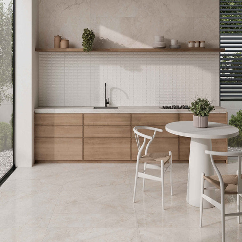 Carrelage Effet Zellige Monet White 31,6x60 cm de Ecoceramic