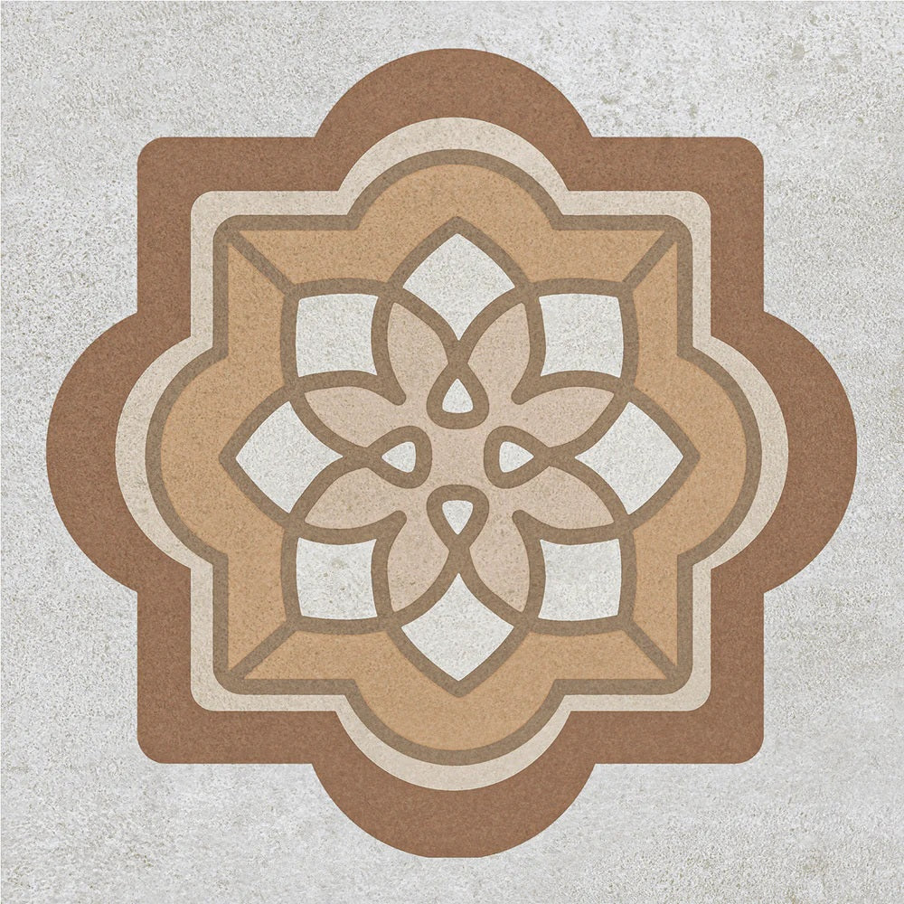 Carrelage Effet Carreau de Ciment Monserrate Brun 33,5 x 33,5 cm