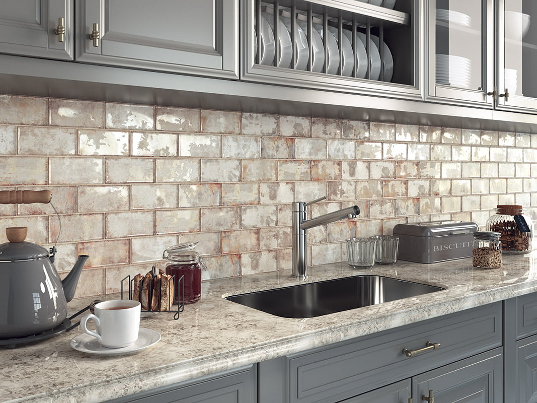 Faience Murale Effet Zellige Biarritz Beige 7,5x15 cm de Mainzu