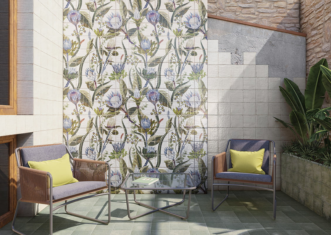 Carrelage Mural Livorno Blanco 20x20 cm de Mainzu