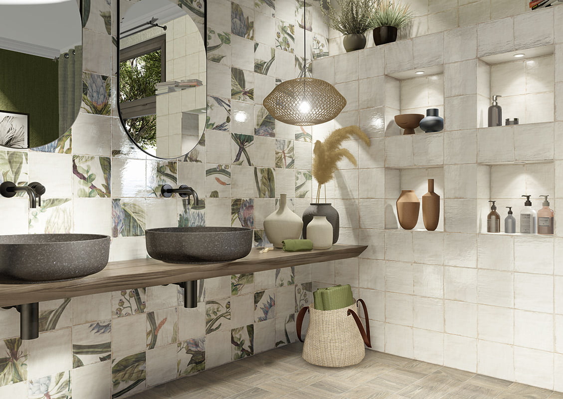 Carrelage Mural Livorno Blanco 20x20 cm de Mainzu