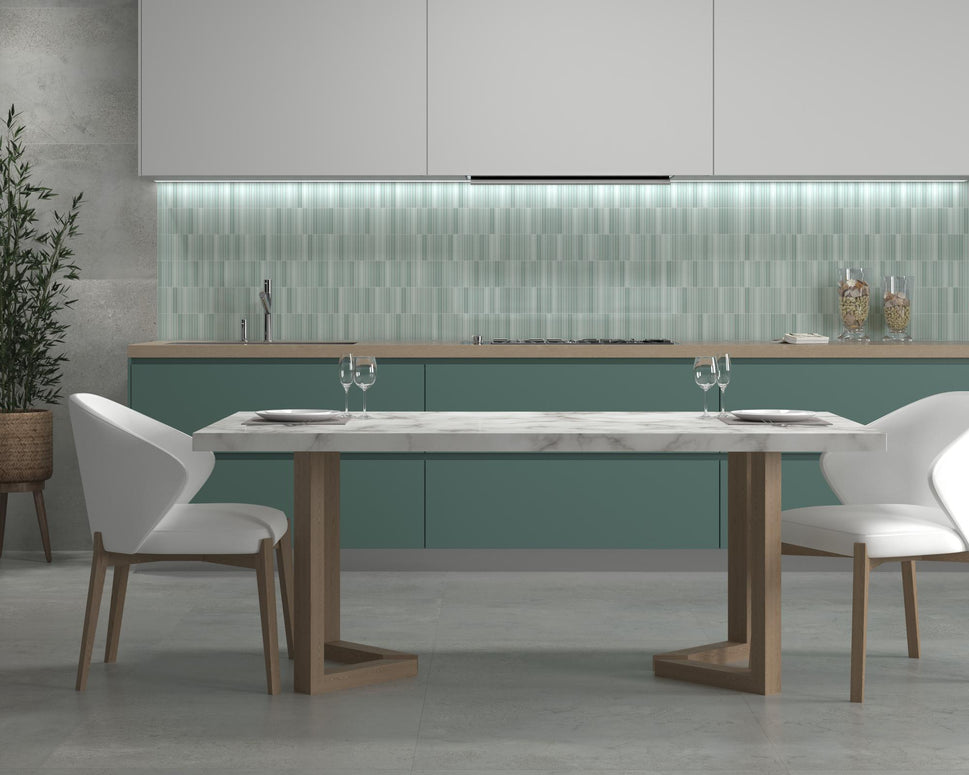 Carrelage Mural Kit Kat Mosaic Anise Green Matt 11,5x23,1 cm de Dune Ceramica