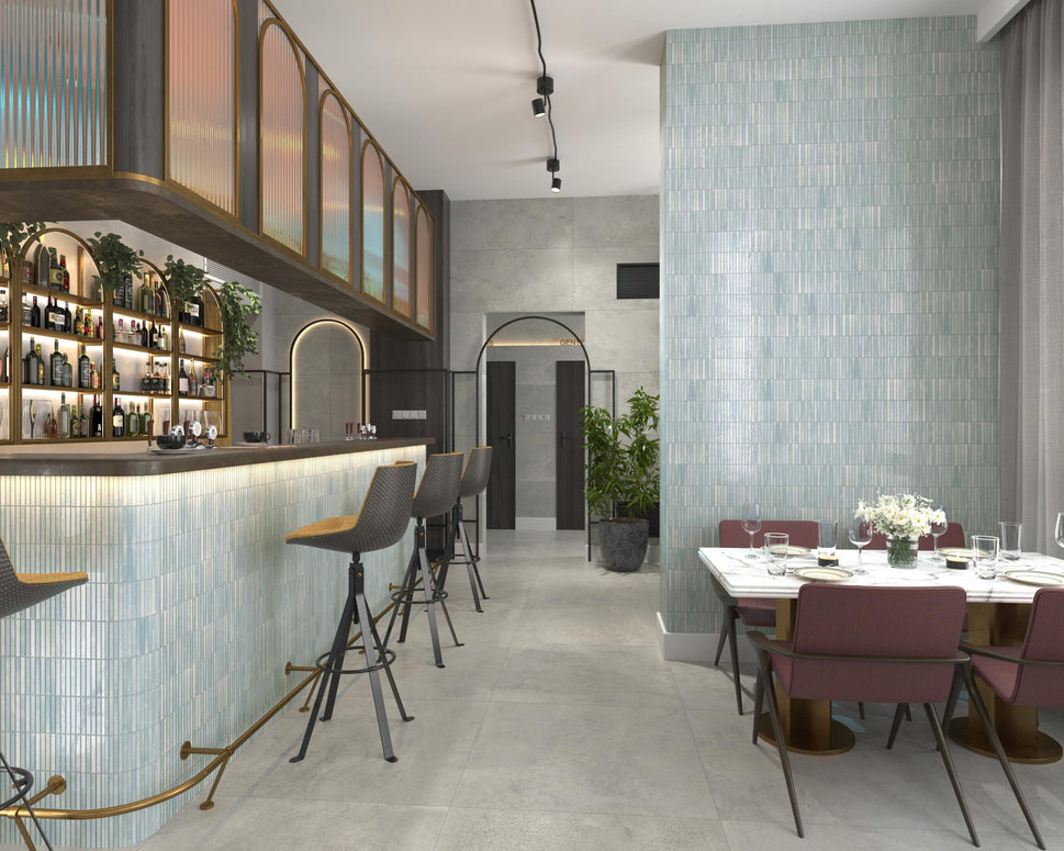 Carrelage Mural Kit Kat Mosaic Water Glossy 11,5x23,1 cm de Dune