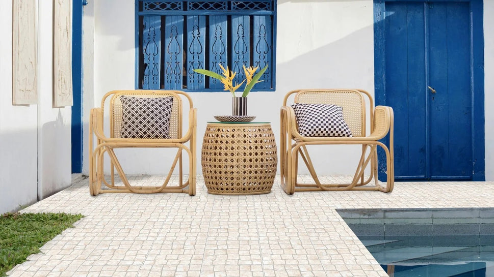 Carrelage Terrasse Effet Pierre Pave Alter Gris 33,5 x 33,5 cm