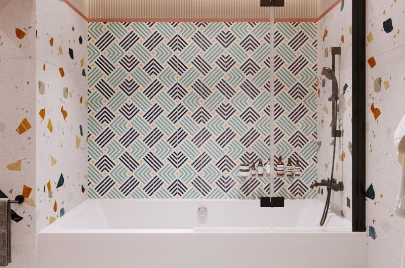 Carrelage Effet Carreau de Ciment Santorini 20x20 cm de Dune