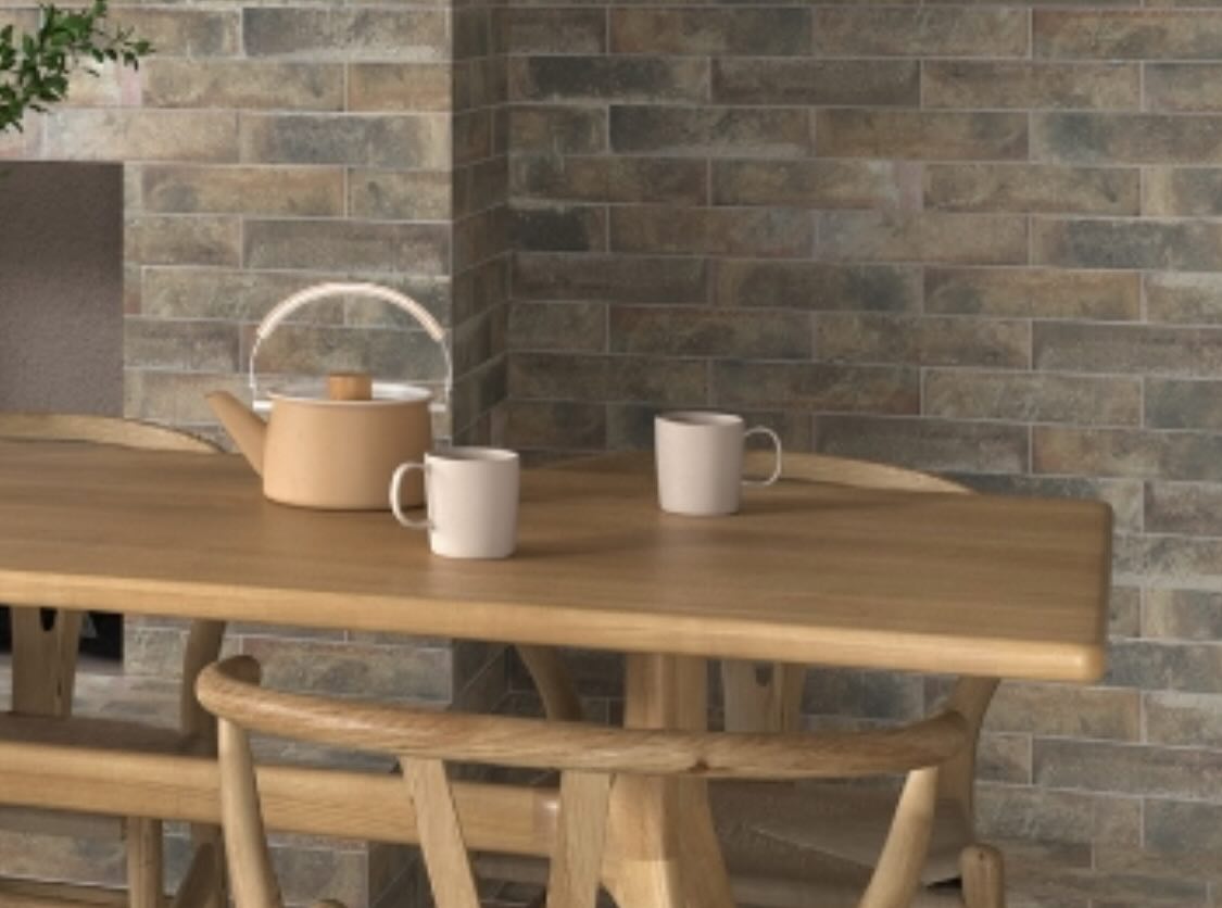 Carrelage Effet pierre Argile 7,5x30 cm de Mainzu