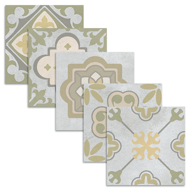 Carrelage Effet Carreau de Ciment Monserrate Vert 33,5 x 33,5 cm