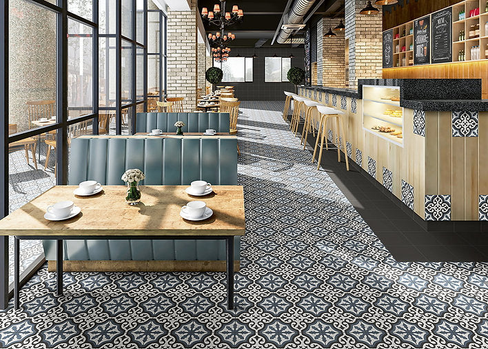 Carrelage Effet carreaux de ciment London 20x20 cm de Mainzu