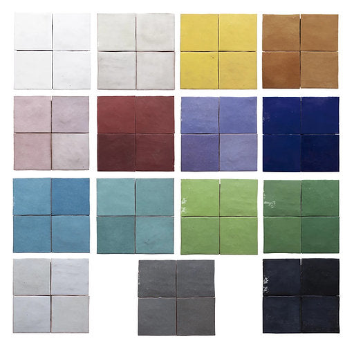 Echantillon carrelage Zelij 10x10 cm de Cevica