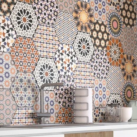 Carrelage Hexagonal Andalusi Mix 28,5x33 cm de Realonda