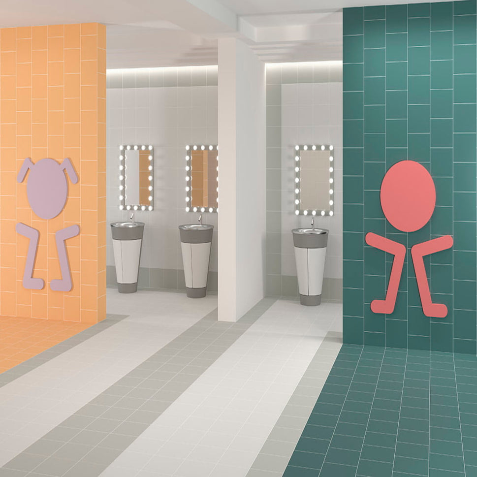 Carrelage Sol et mur Technical Soft Tangerine 20x20 cm de Mainzu