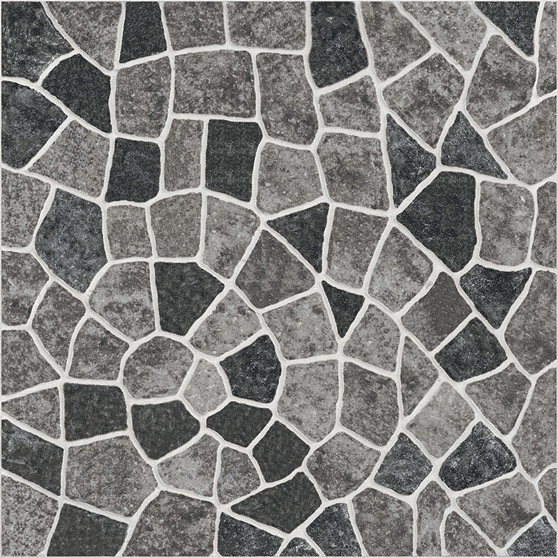 Carrelage Terrasse Effet Pierre Pave Acores Noir 33,5 x 33,5 cm