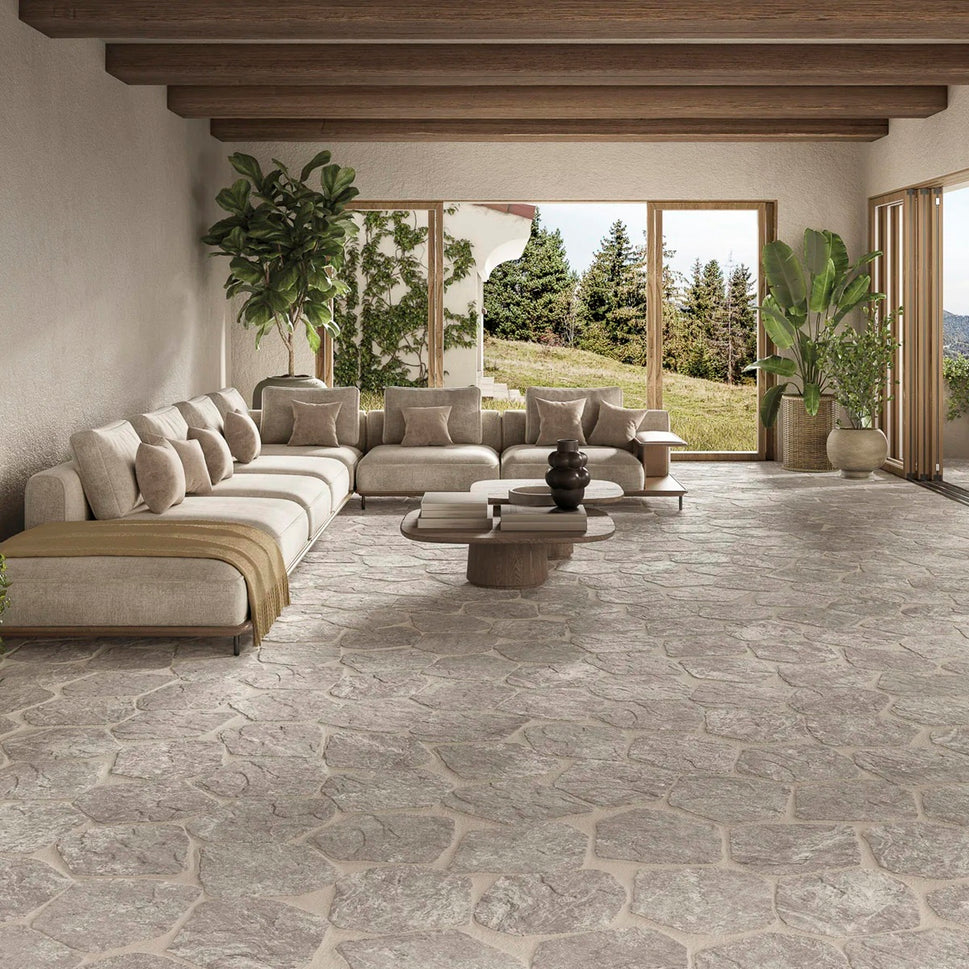 Carrelage Effet Pierre Nazca Grey 28,5x33 cm de Realonda