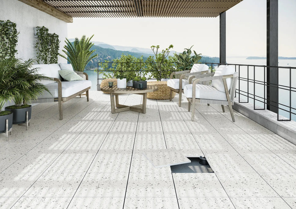 Carrelage Effet Terrazzo Carnival 32,9 x 32,9 cm de Realonda32.9x32.9 cm Boite 0.65 m² / White