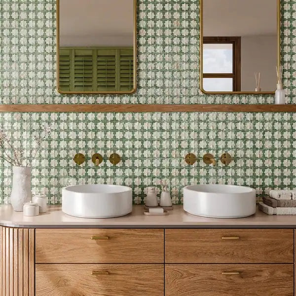 Carrelage Mural Decor Tetuan Arena Emerald 31x56 cm de Realonda
