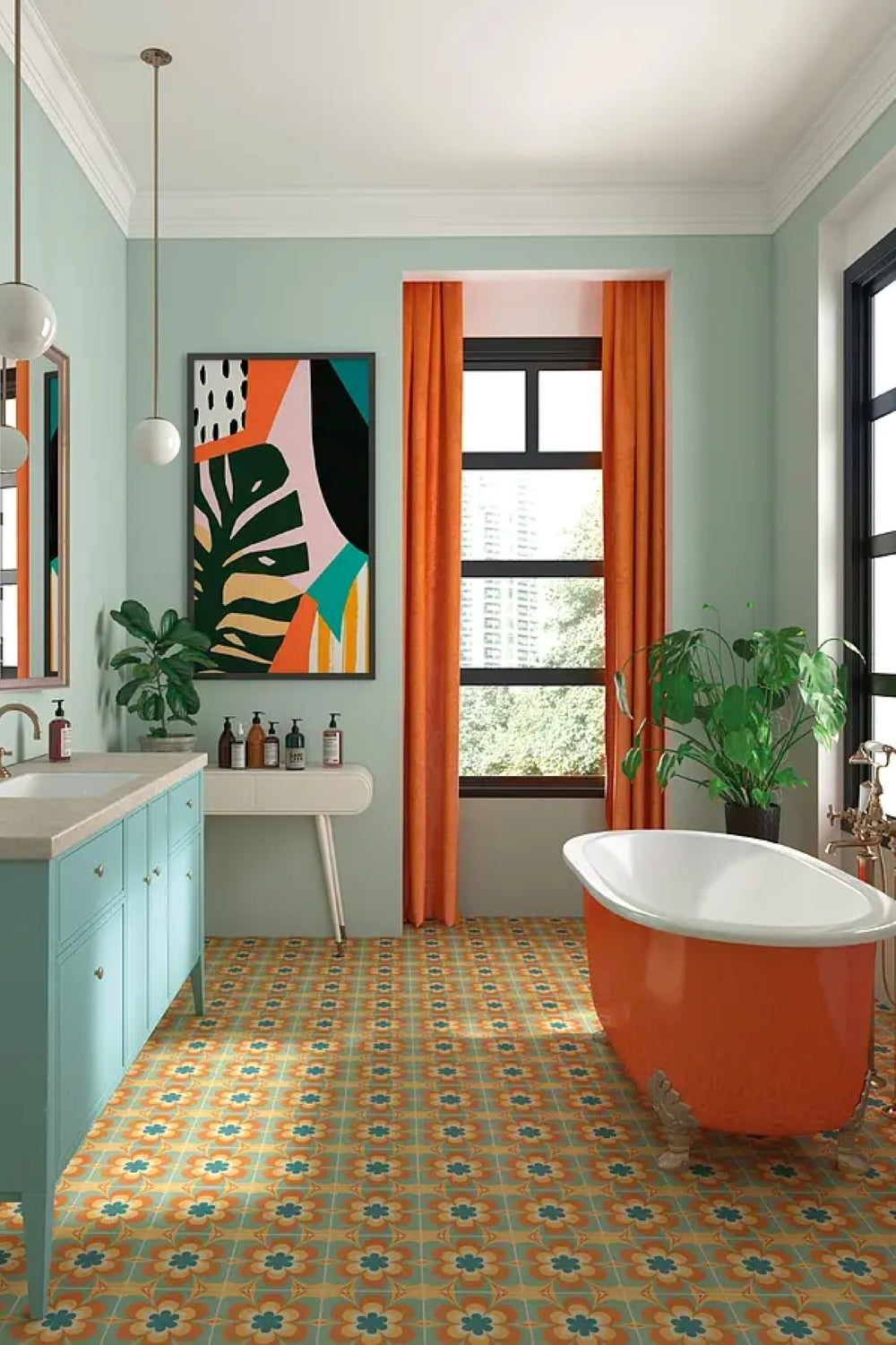 Carrelage Effet Carreau de Ciment Groovy Decor N8 20x20 cm de Cevica