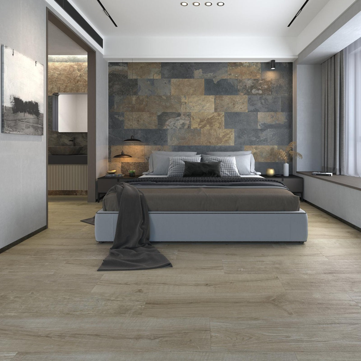 Carrelage Effet parquet Quercus Antico 22x120 cm de Dune