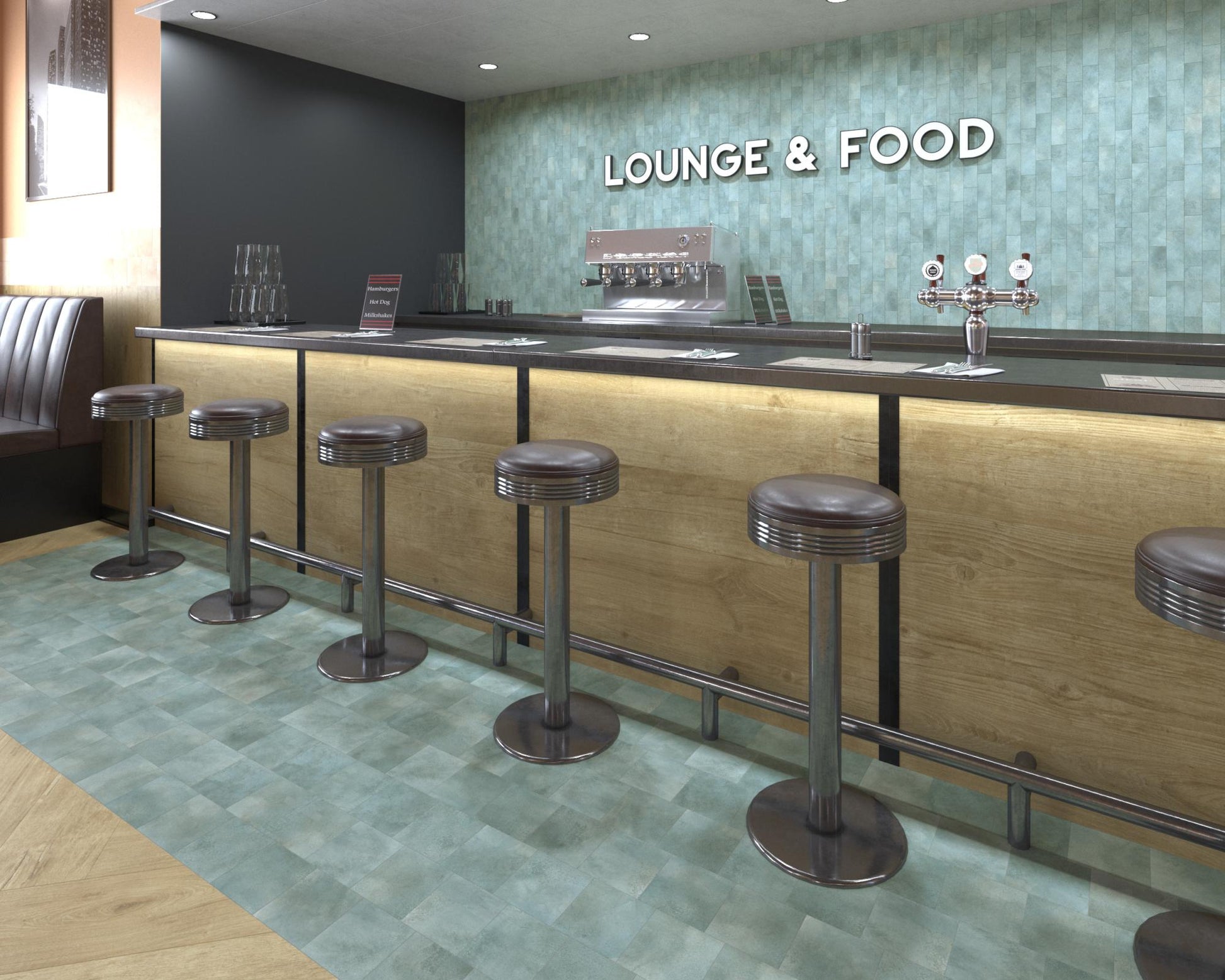 Carrelage Effet zellige Greenland Antidérapant 14,7x14,7 cm de Dune