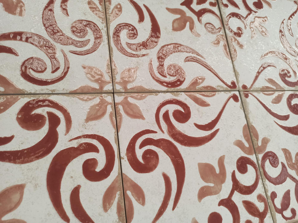 Carrelage Effet Carreau de Ciment Barraquetes Teja 20x20 cm de Dune