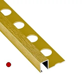 Lot de 2 Profiles carrelage en aluminium Decor Or Brosse
