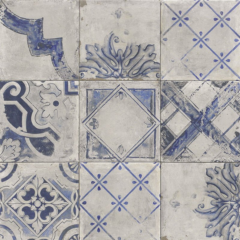 Carrelage Effet carreaux de ciment vieilli Canaletto Bianco 20x20 cm de Mainzu