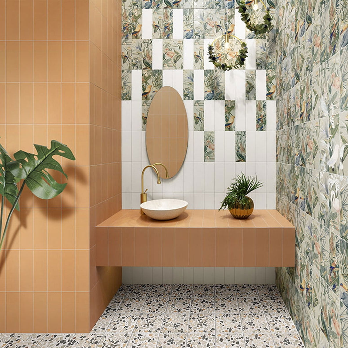 Faience murale Jungle Earth 10x30 cm de Mainzu