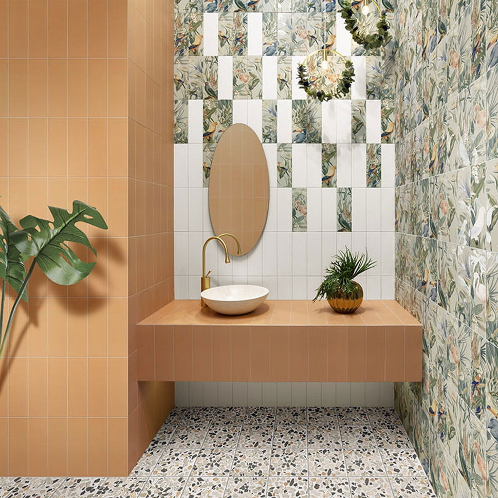 Faience murale Jungle Earth 10x30 cm de Mainzu