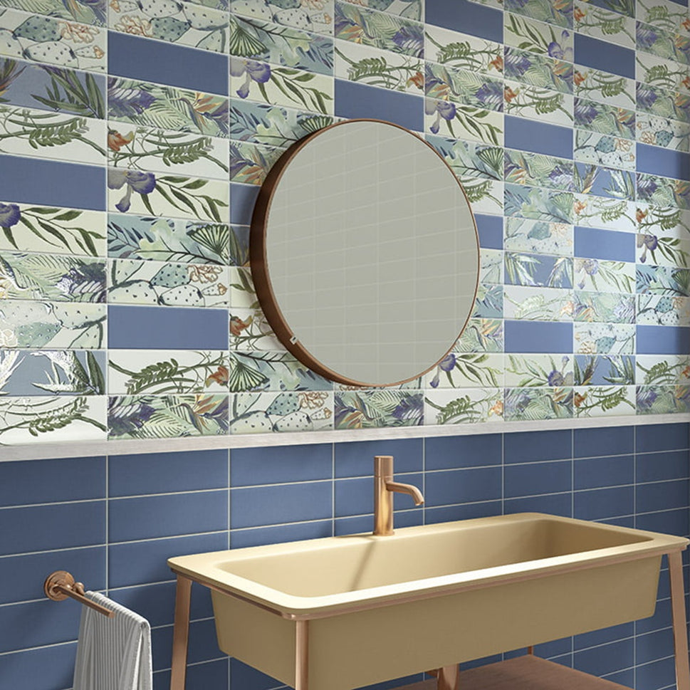 Faience murale Jungle Marine 10x30 cm de Mainzu