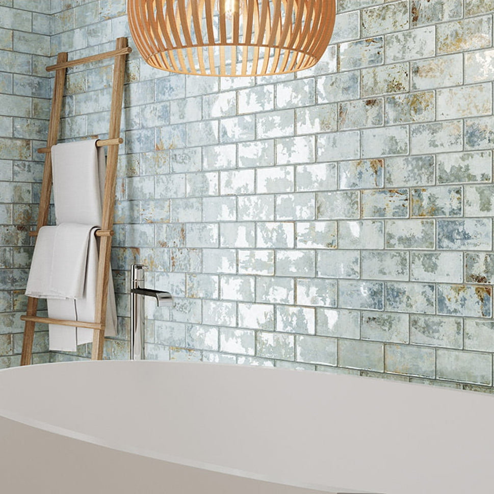 Faience Murale Effet Zellige Biarritz Blu 7,5x15 cm de Mainzu