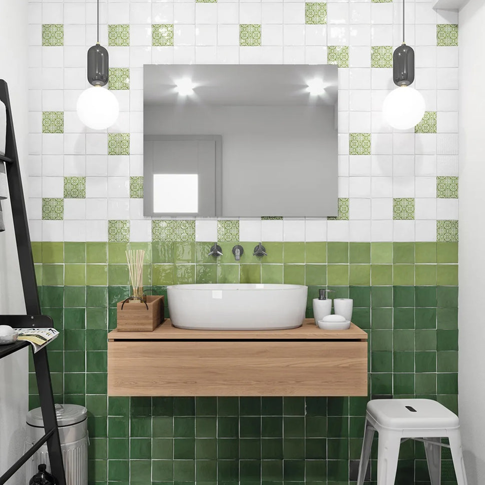 Faience Murale Zelij Blanco 10x10 cm de Cevica