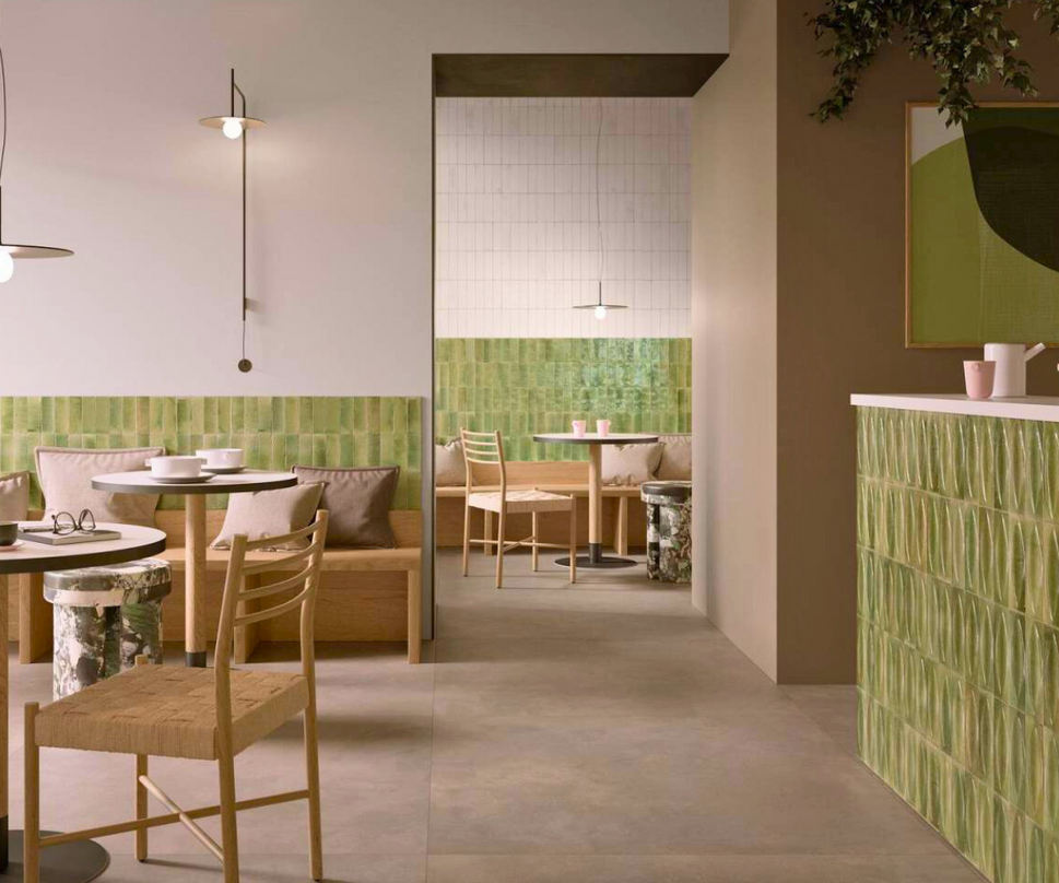 Faience Murale Zelij Verde Hierba 5x20 cm de Cevica