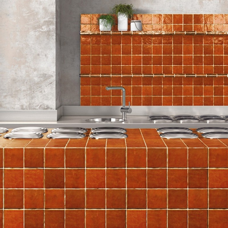 Faience Murale Zelij Special Naranja Dif 10x10 cm de Cevica