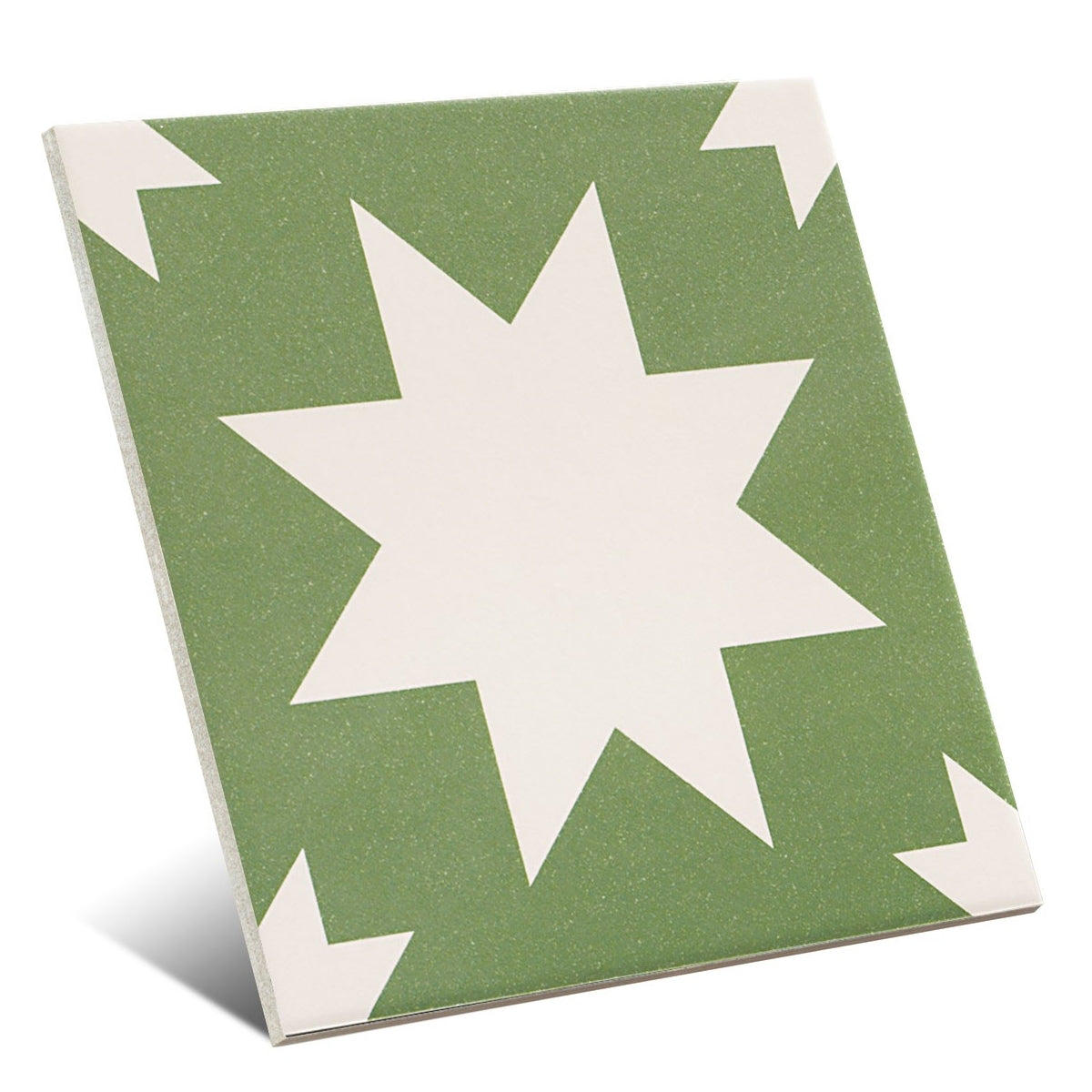 Carrelage Effet carreaux de ciment Fired Star Green 20x20 cm de Mainzu