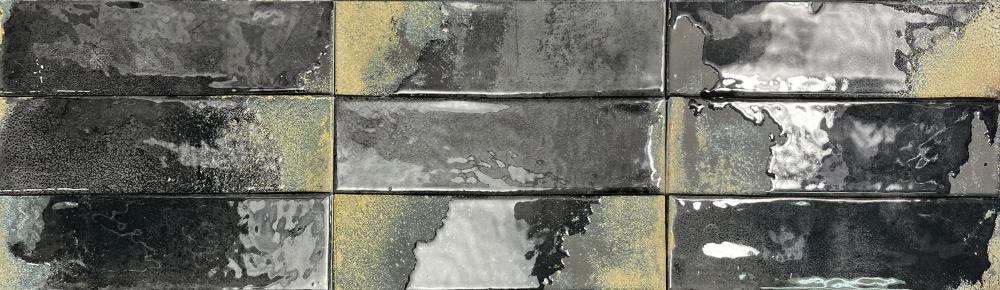 Carrelage Effet zellige Granadella Carbon 6,4x22,3 cm de Dune