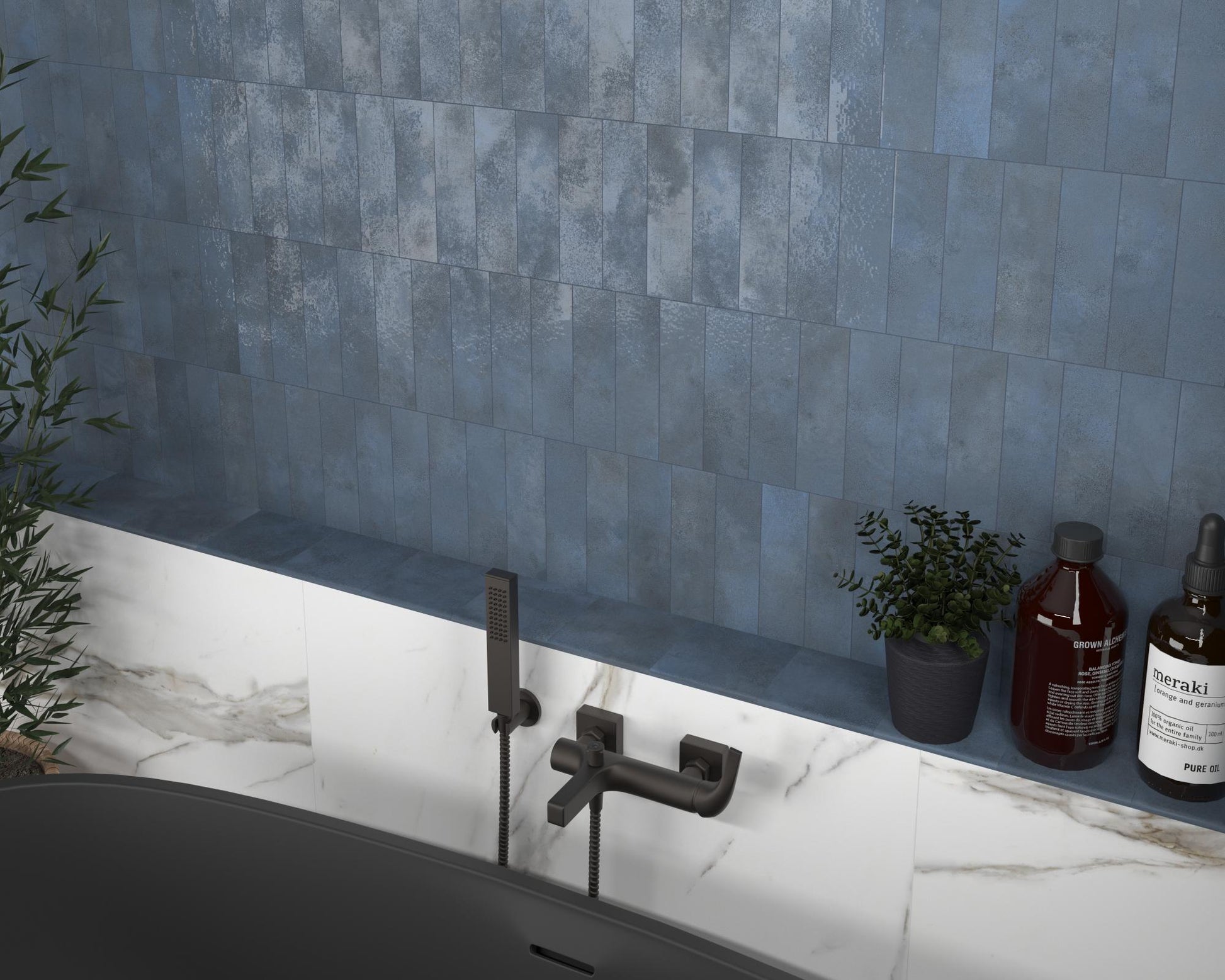 Carrelage Effet zellige Greenland Gloss 6,4x22,3 cm de Dune