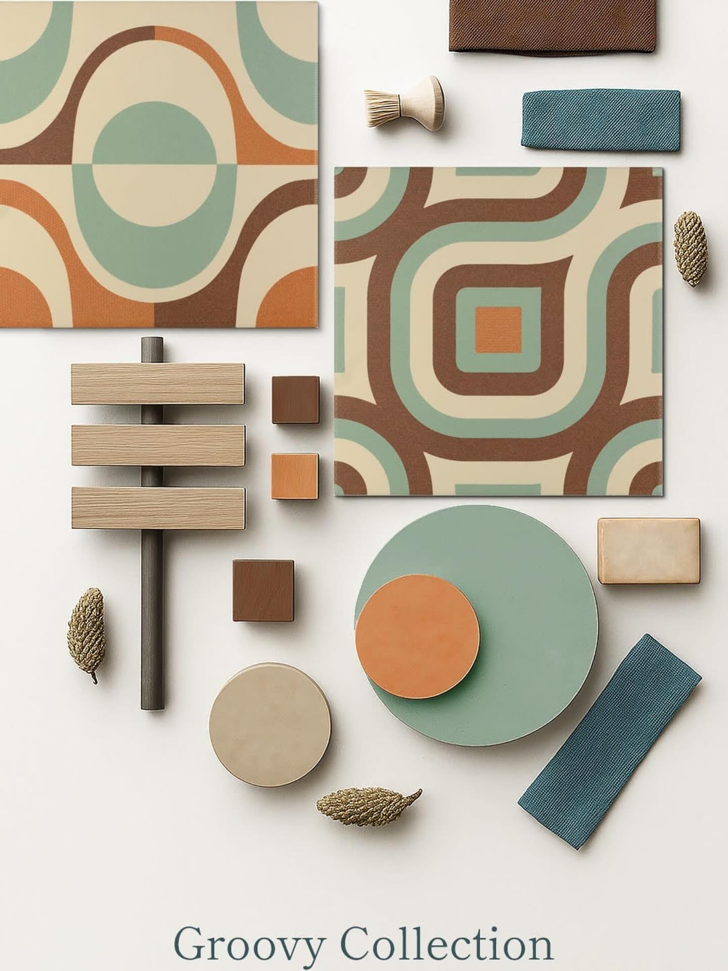 Carrelage Effet Carreau de Ciment Groovy Decor N7 20x20 cm de Cevica