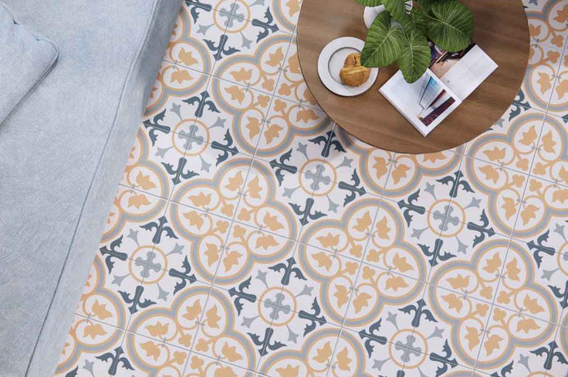 Carrelage Effet Carreau De Ciment Pre Hampton Beige 45x45 cm de Prissmacer