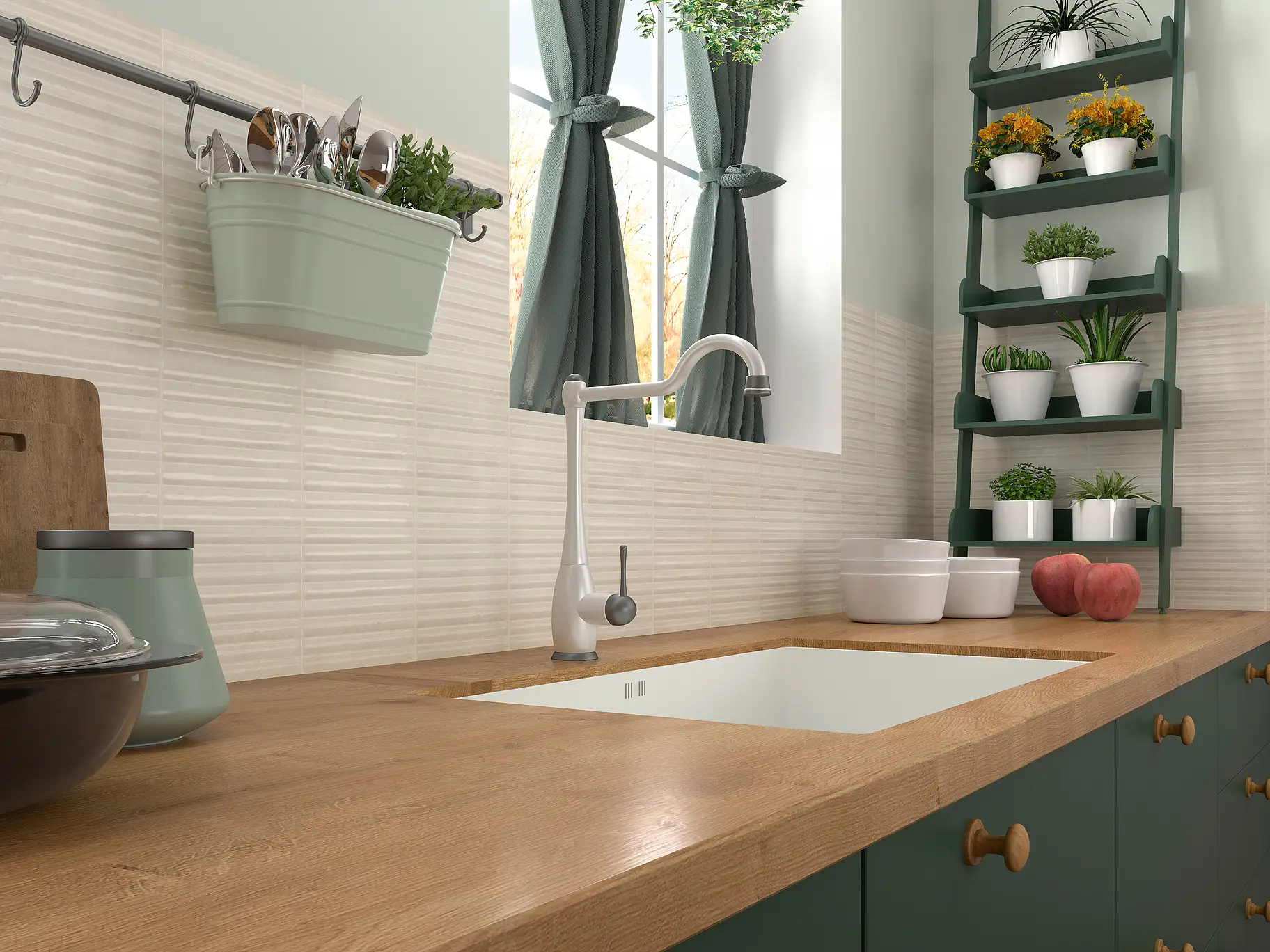 Carrelage Effet zellige Lugano 15x30 cm de Mainzu