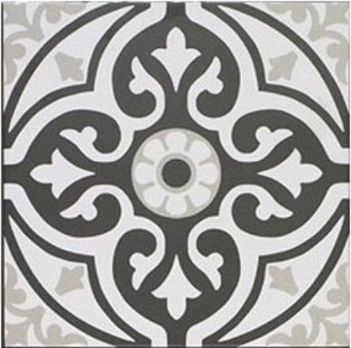 Carrelage Effet carreau de ciment Centro Normandy White 20x20 cm de Mainzu