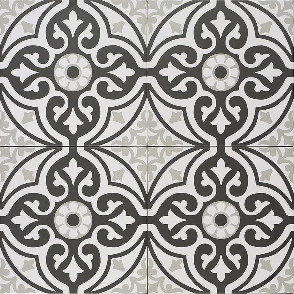 Carrelage Effet carreau de ciment Centro Normandy White 20x20 cm de Mainzu