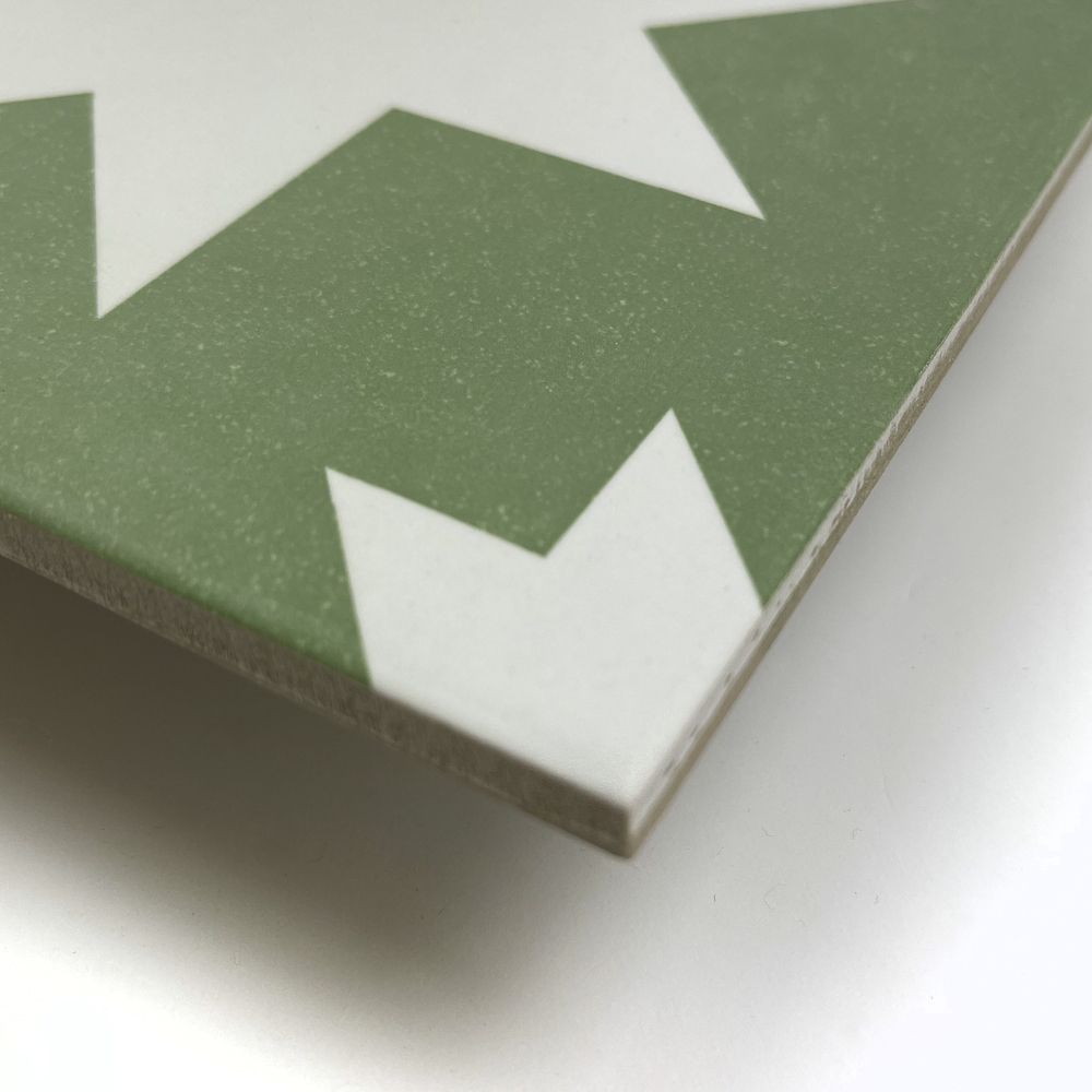 Carrelage Effet carreaux de ciment Fired Star Green 20x20 cm de Mainzu