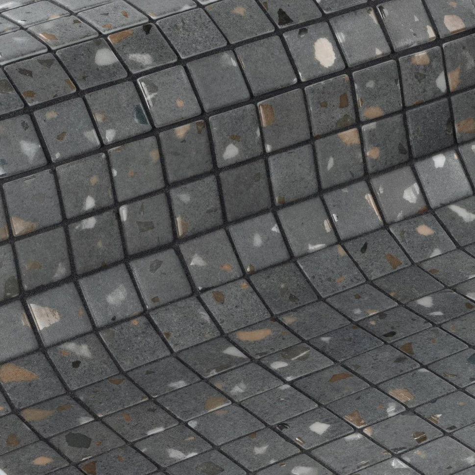 Mosaique Emaux de verre Terrazzo Grey 2,5x2,5 cm de Ezarri