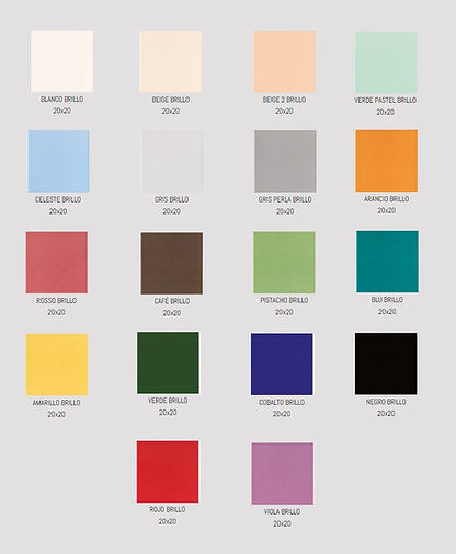 Faience Murale Chroma Brillant 20x20 cm ( 18 coloris) de Mainzu