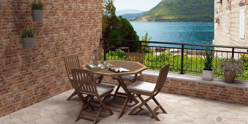 Carrelage Parement Mural Effet Pierre Brique Manhattan Cotto 31x56 cm de Realonda