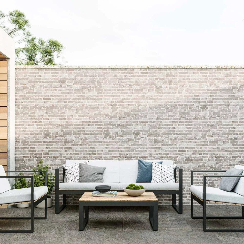 Carrelage Parement effet Brique Pierre Mural Manhattan Charcoal 31x56 cm de Realonda