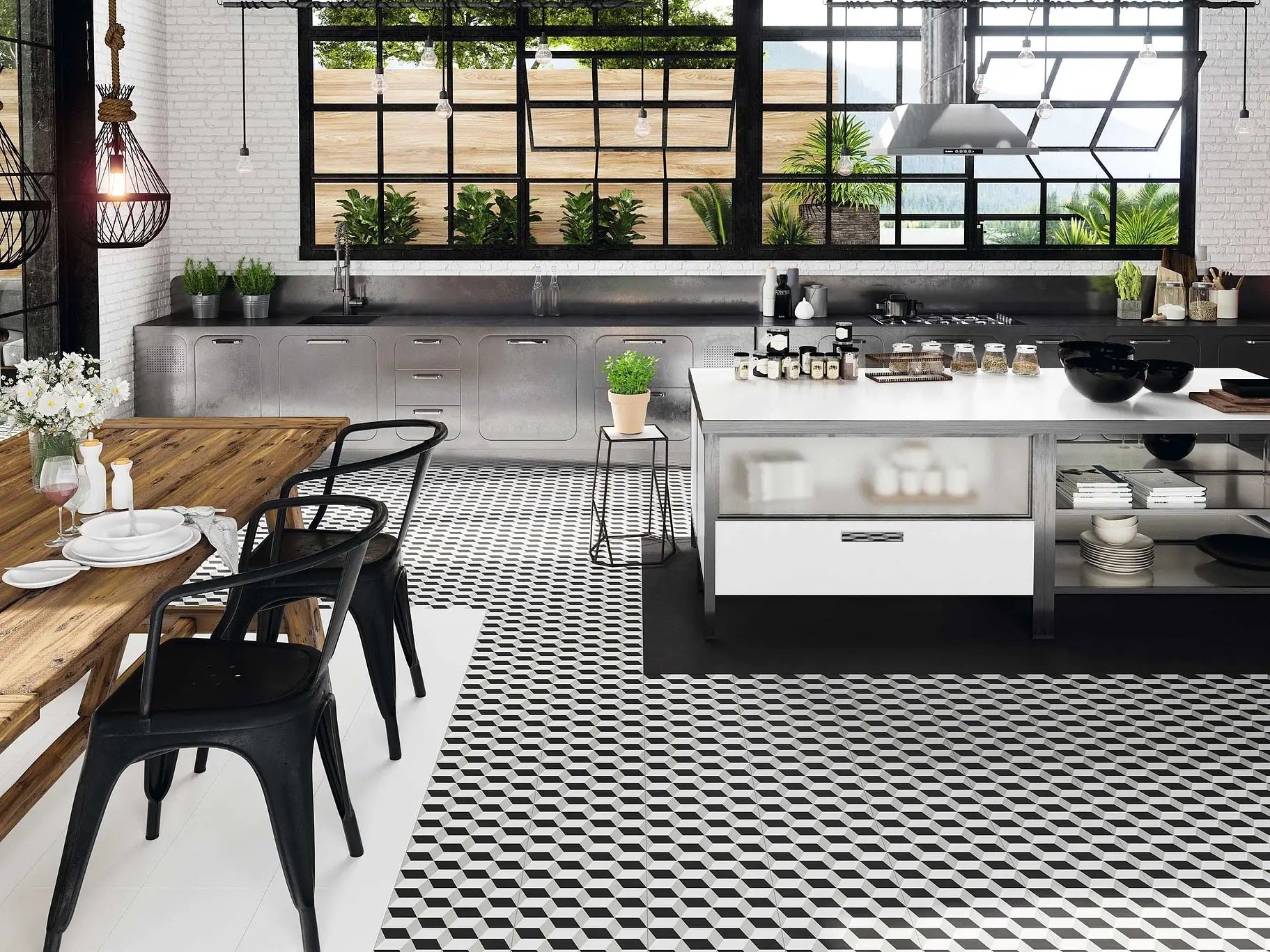 Carrelage Effet carreaux de ciment Hanoi 33x33 cm de Realonda