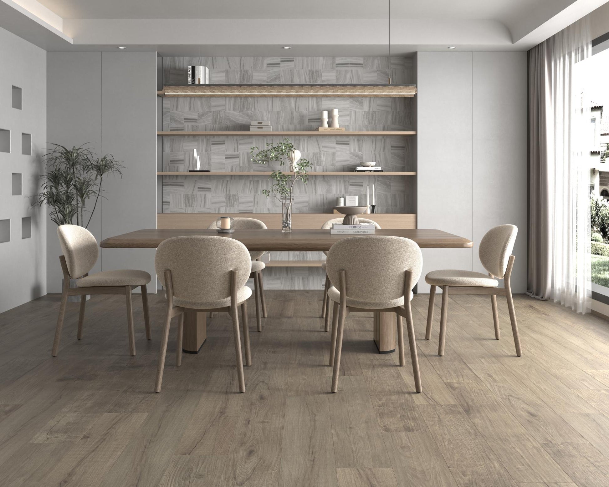 Carrelage Effet parquet Quercus Noce 22x120 cm de Dune