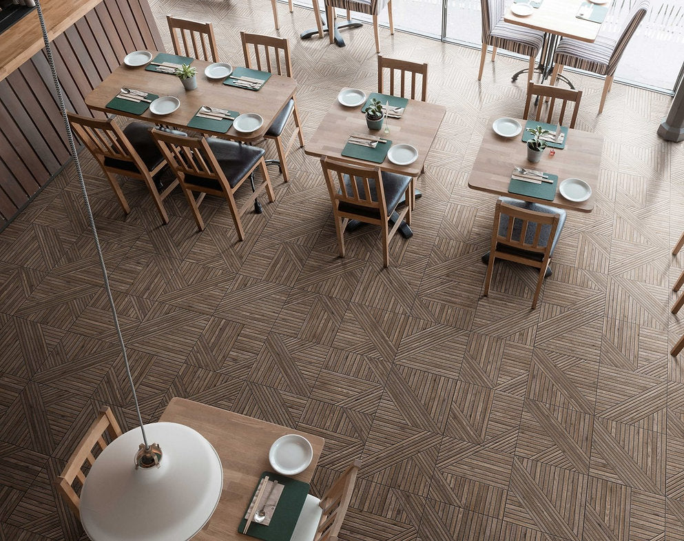 Carrelage Terrasse effet Bois Tangram Wood 44x44 cm de Realonda