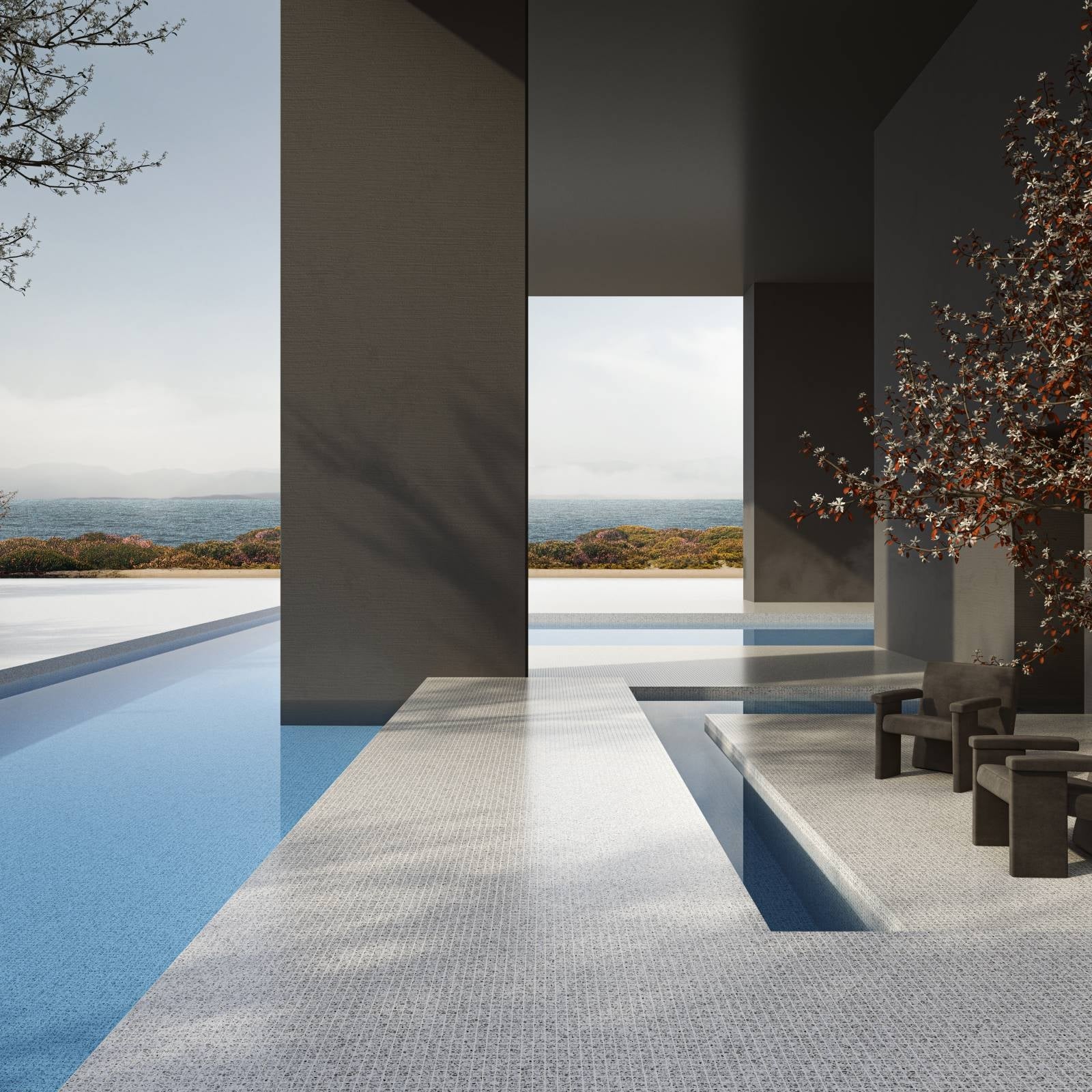 Mosaïque Emaux de verre Terrazzo Gravel